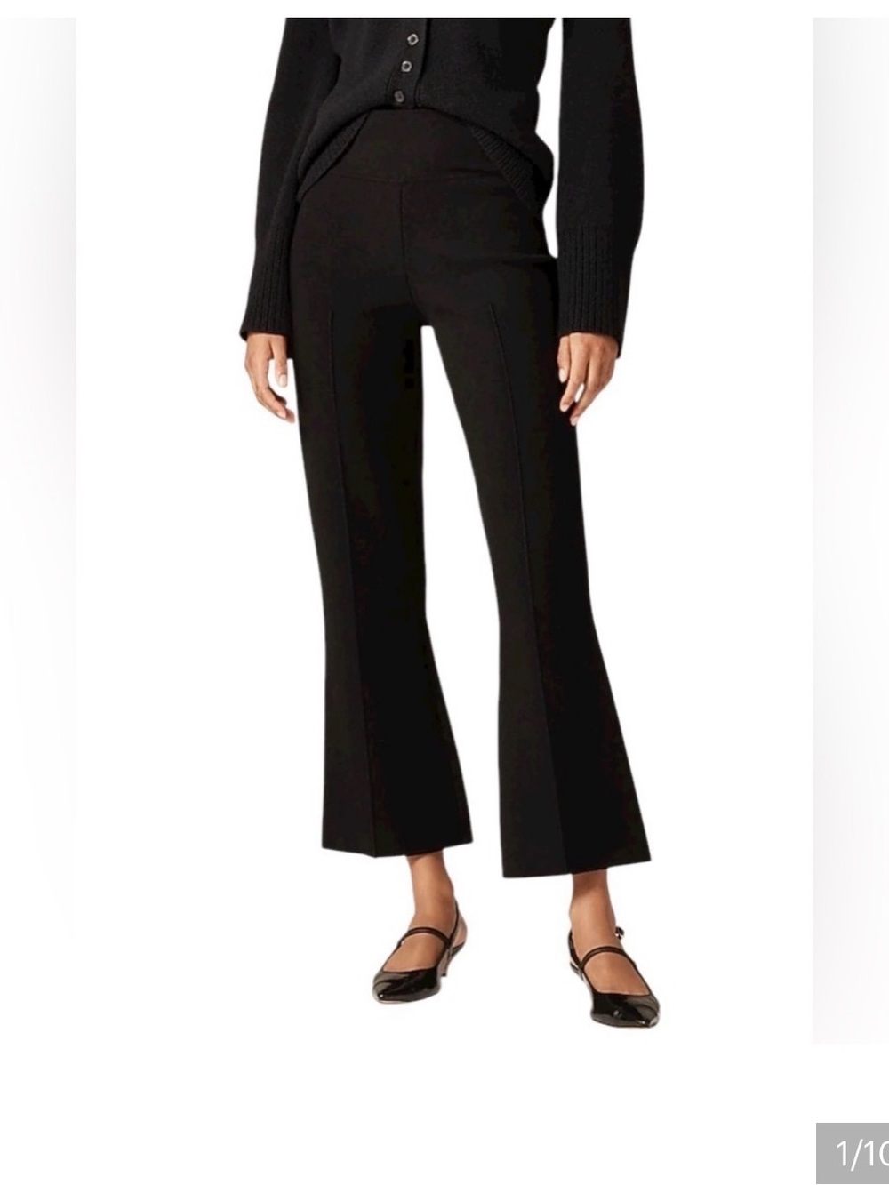 NWT J.Crew Delaney kickout sweater pant black size XXS high rise